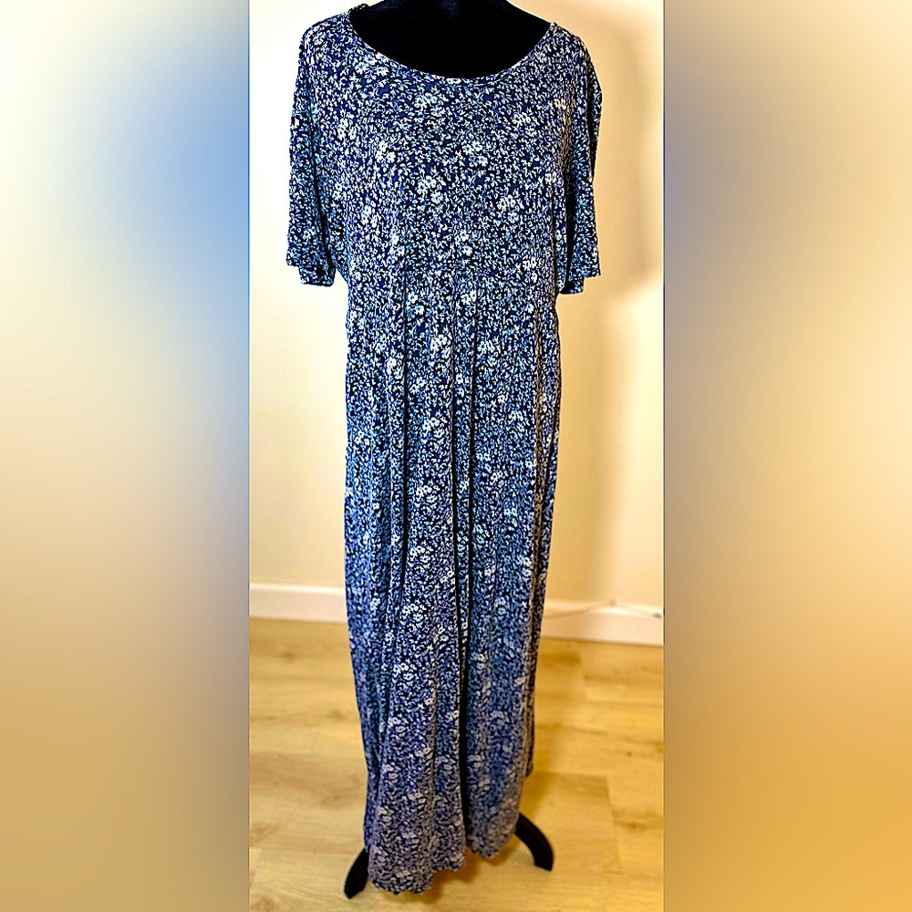 JONES NEW YORK COUNTRY Vintage Floral Cottage Core Maxi Dress Women’s Sz Medium